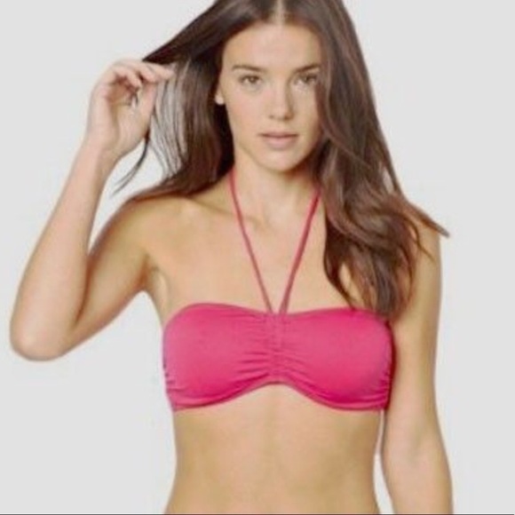 juicy Couture Bandeau Bra Bikini Top Medium Pink - Picture 1 of 8